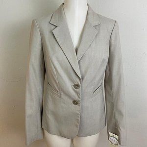 Vintage Safari Tan Cotton Gabardine Top Jacket by The Limited